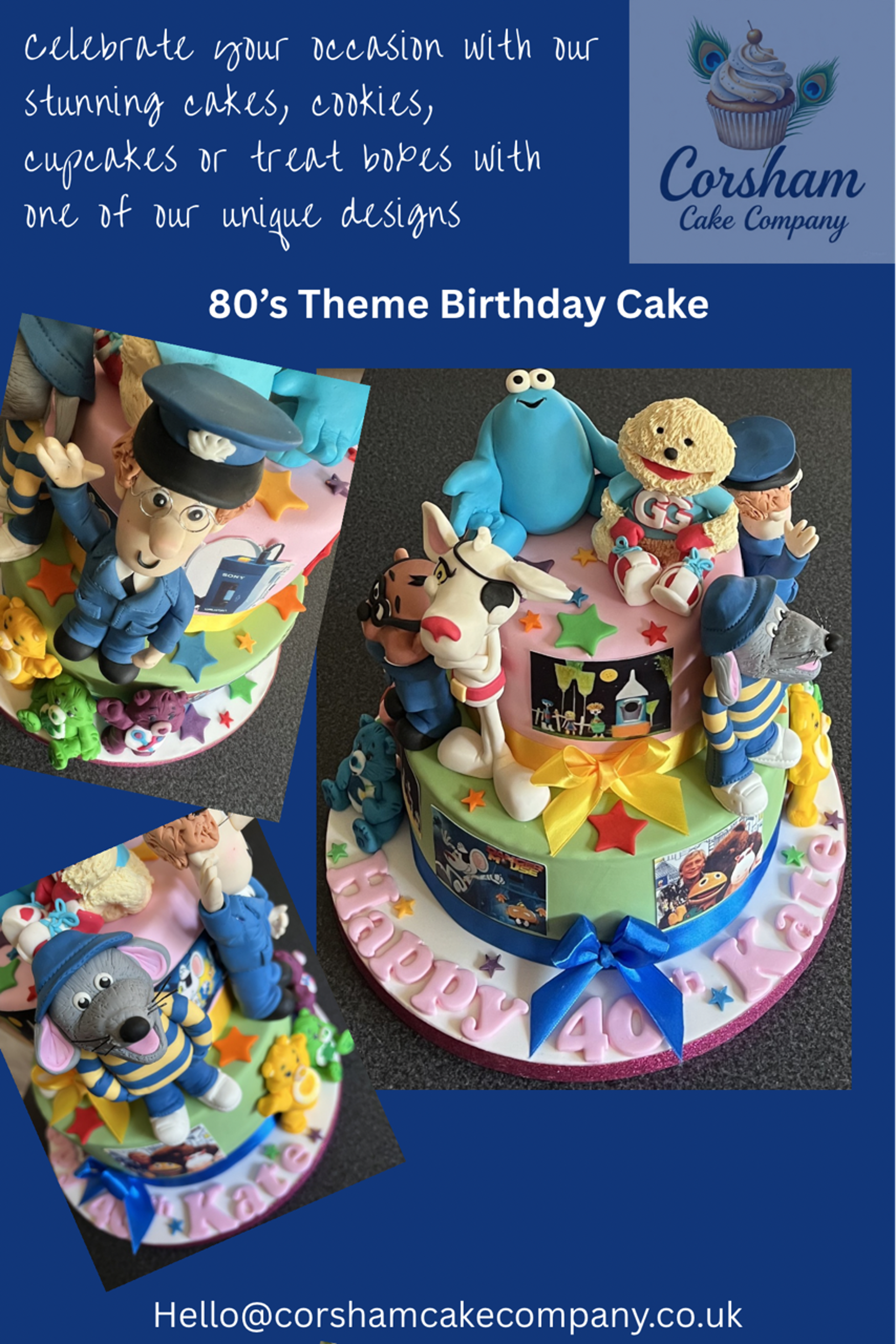 80s Theme Birthday Cake